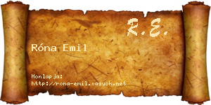 Róna Emil névjegykártya