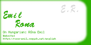 emil rona business card